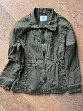 Old Navy Olive Utility Zip Jacket